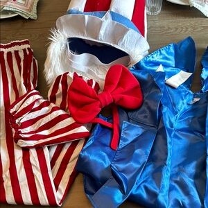 Pottery Barn Patriotic Costume Set in Red, White & Blue adult small
￼